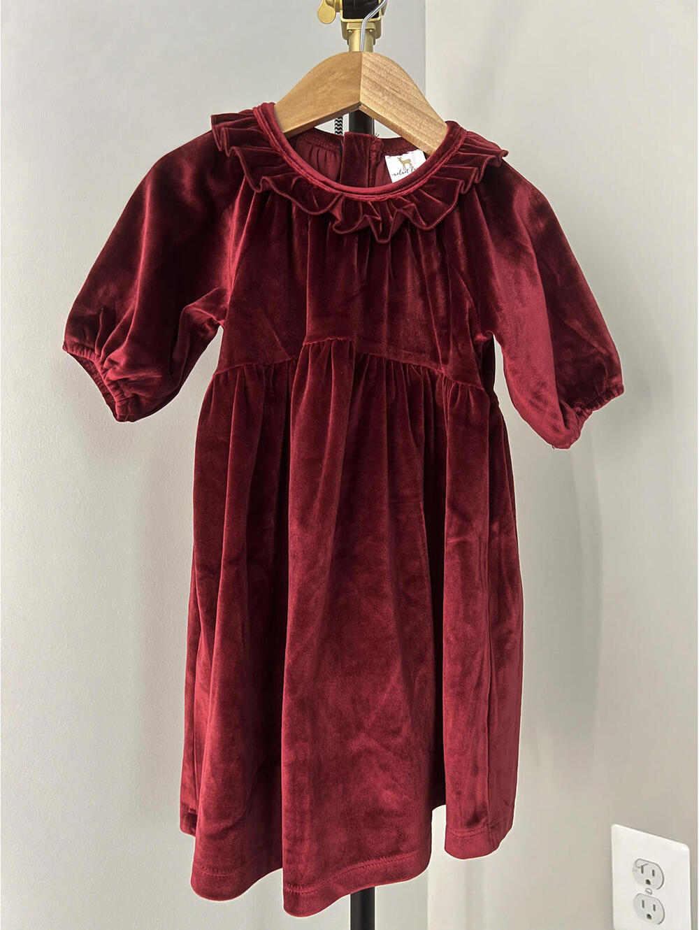Velvet Fawn Burgundy Velvet Holiday Dress